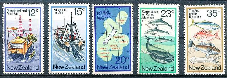 NEW ZEALAND   - 1978    Resources of the Sea   SET -   FINE USED