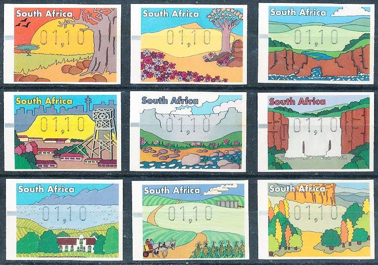 RSA -  1998  -   FRAMA LABELS    SET  - FINE  MINT