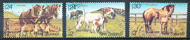 NEW ZEALAND   - 1984    Health Stamps. Horses  -   FINE USED