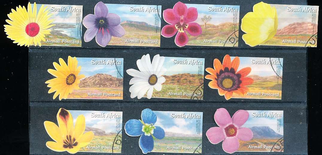 RSA -  2008  -    Airmail - Flowers    SET  - FINE   USED