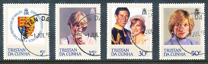 TRISTAN da CUNHA  - 1982  Princess Diana of Wales    SET  -    FINE  USED