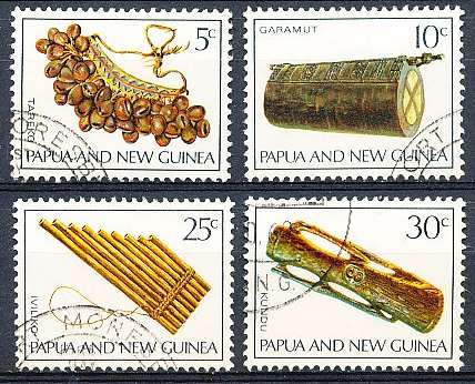 PAPUA NEW GUINEA 1969 -   Musical Instruments   FULL  SET    -   FINE USED