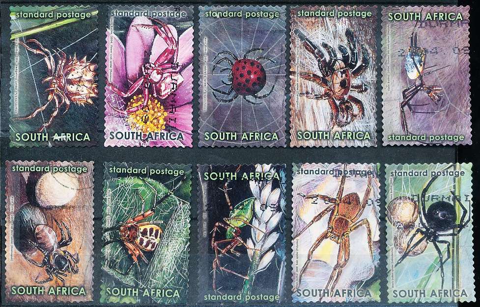 RSA -  2004  -   Spiders   SET  - FINE  POSTALLY USED