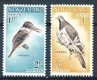 NEW ZEALAND   - 1960    Health Stamps - Birds   -  MINT