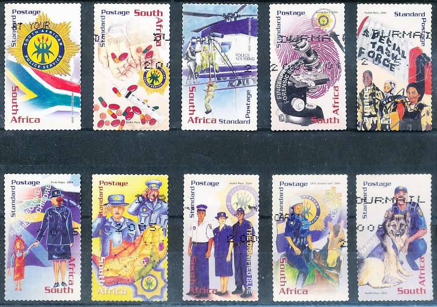 RSA -  2004  -  South African Police Service   SET  - FINE  POSTALLY USED