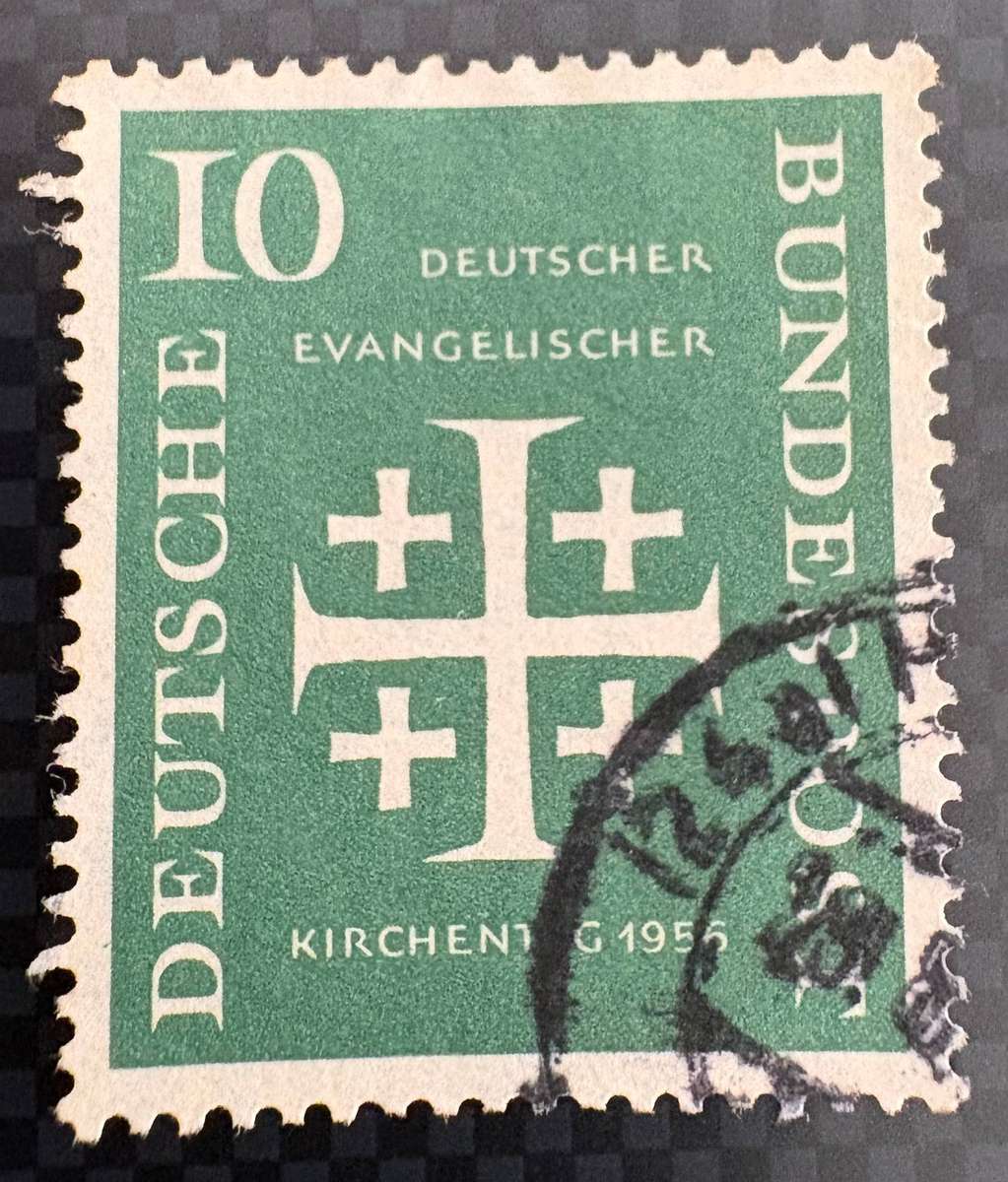 GERMANY  1956   -  Evangelical Churchday  10pf   -  FINE USED