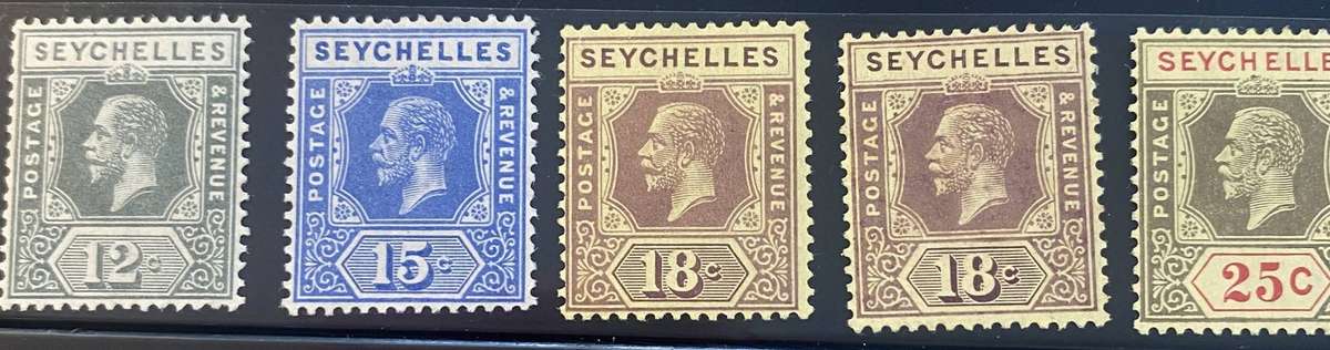1917 - 1928 Seychelles KG V