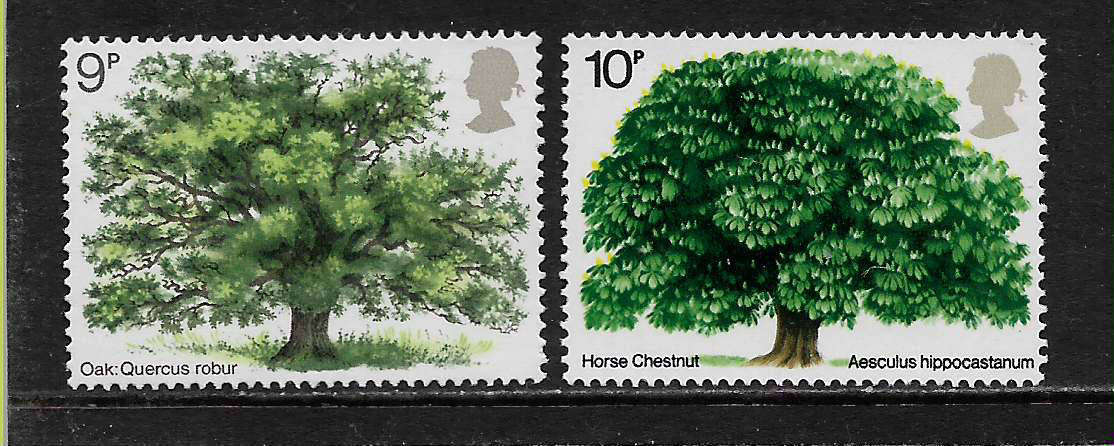 Great Britain 1973 + 1974 British Trees