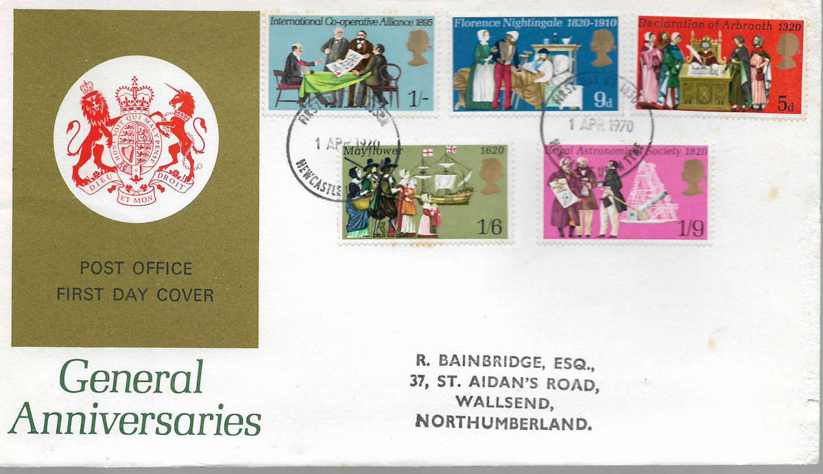 Great Britain 1970 General Anniversaries FDC
