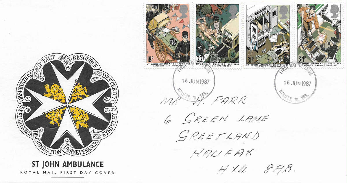 Great Britain 1987 St John Ambulance FDC