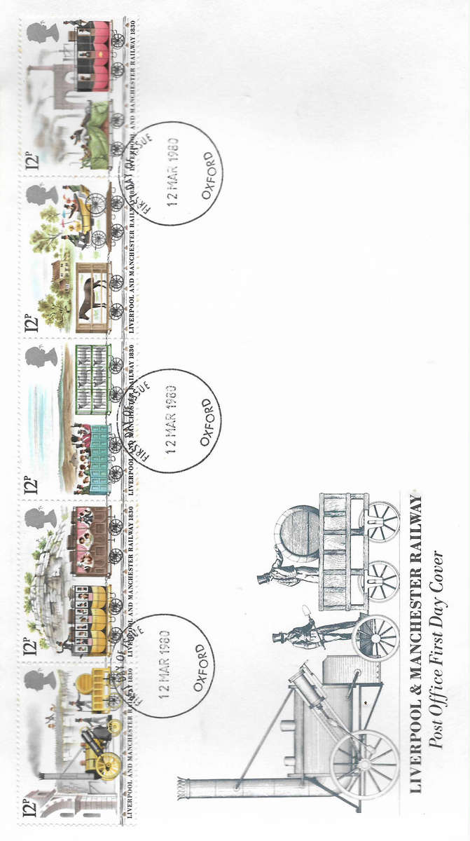 Great Britain 1980 Liverpool + Manchester Railway FDC