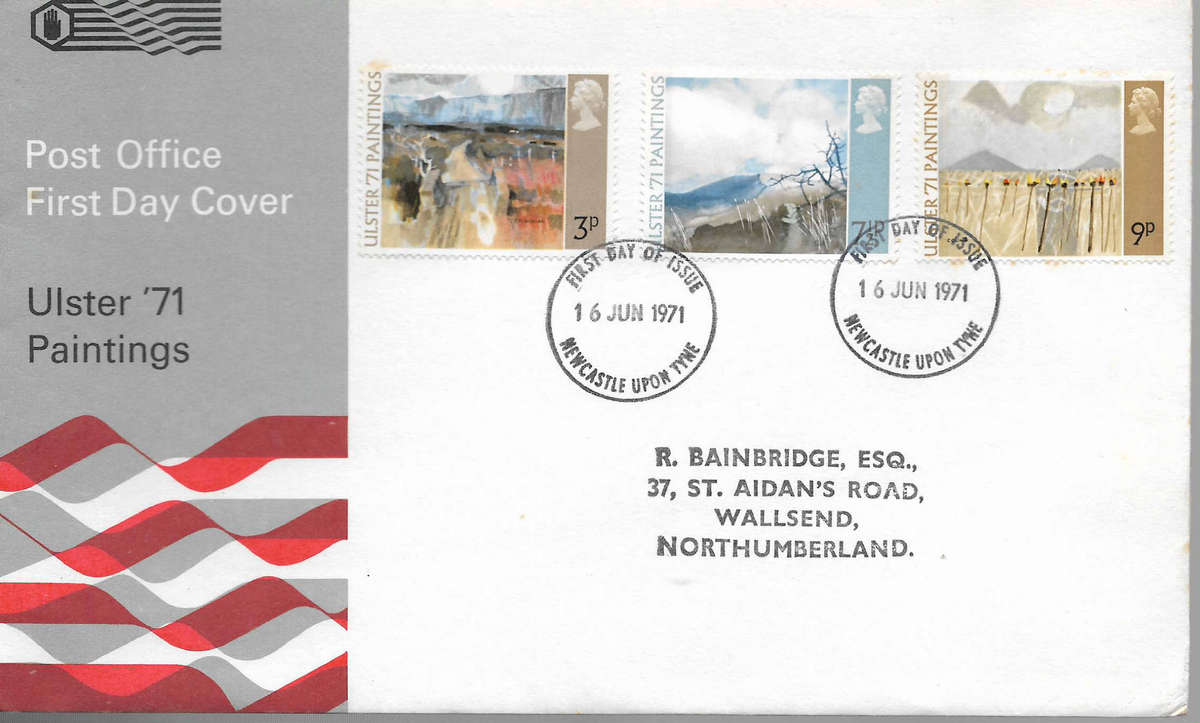 Great Britain 1971 Ulster Paintings FDC