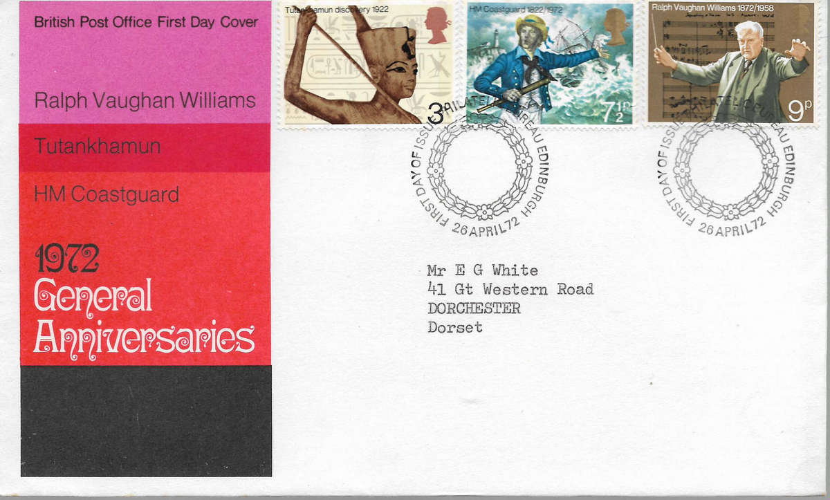 Great Britain 1972 General Anniversaries FDC