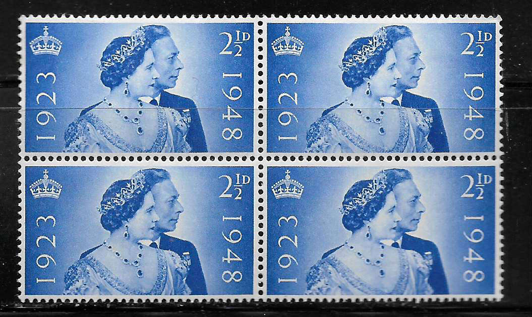Great Britain 1948 Silver Wedding Block