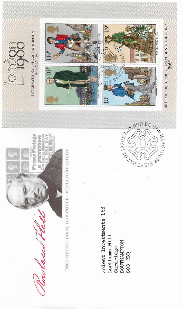 Great Britain 1980 London Stamp Exhibition MiniSheet FDC