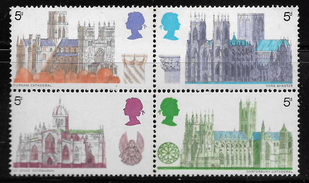 Great Britain 1969 Cathedrals 5d Block