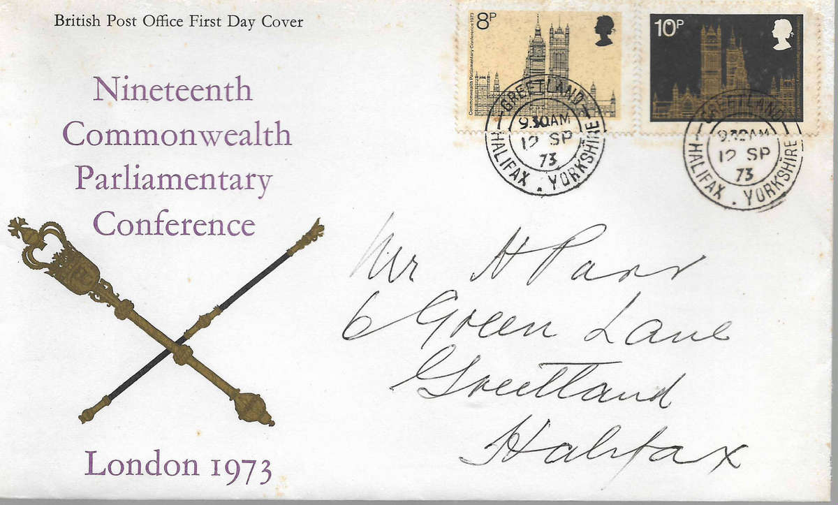Great Britain 1973 Parliamentary Conference FDC