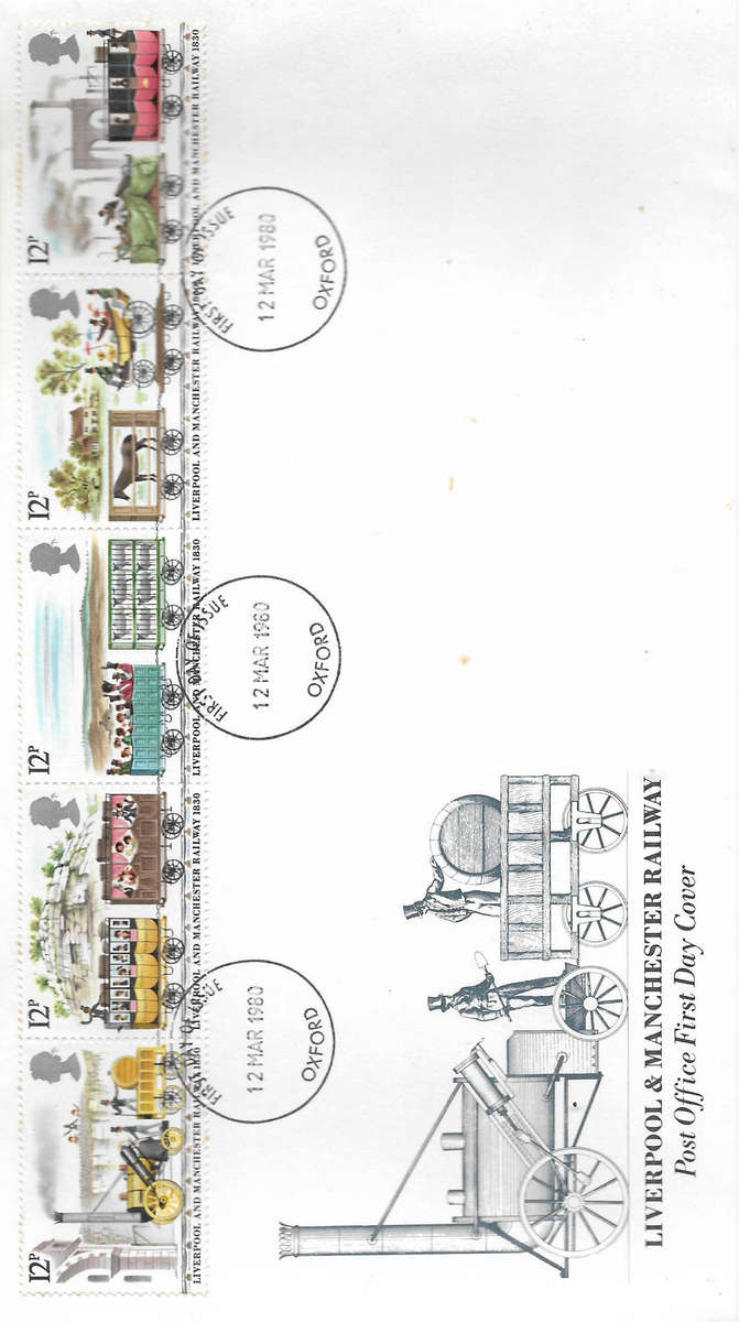 Great Britain 1980 Liverpool + Manchester Railway FDC