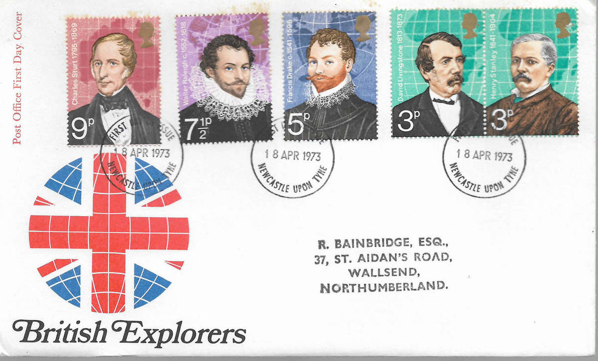 Great Britain 1973 British Explorers FDC