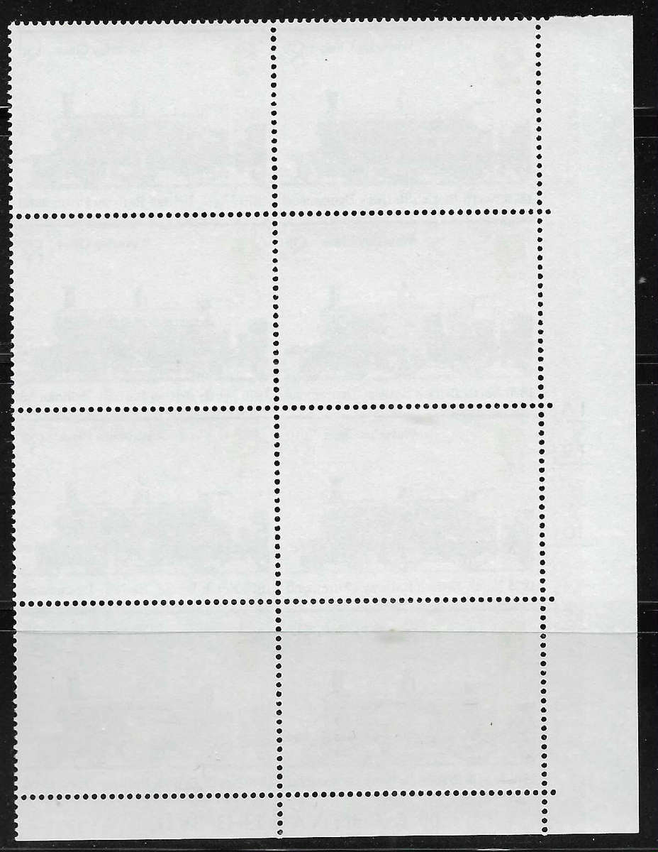 Great Britain 1975 Railways Corner Blocks