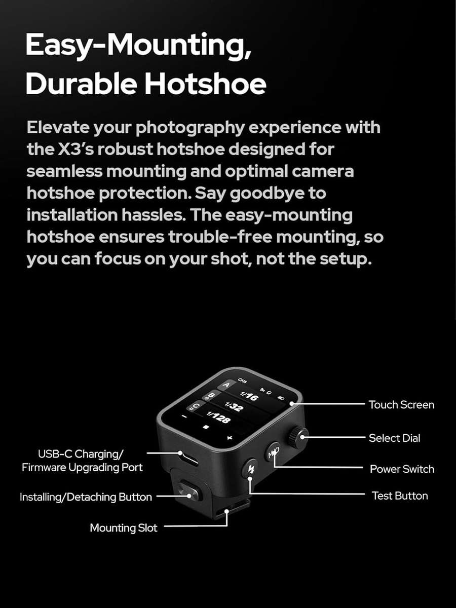 Godox X3-S X3S X3 S Touchscreen TTL Wireless Flash Trigger for Sony, 2.4GHz Wireless, High Speed Syn