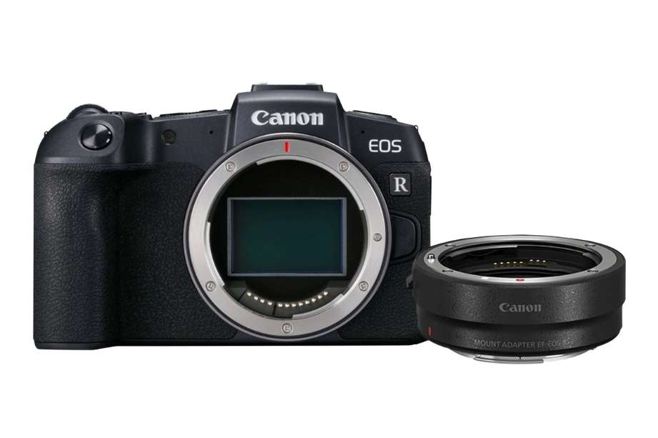 Canon EOS RP Mirrorless camera Body + EF-R adaptor.