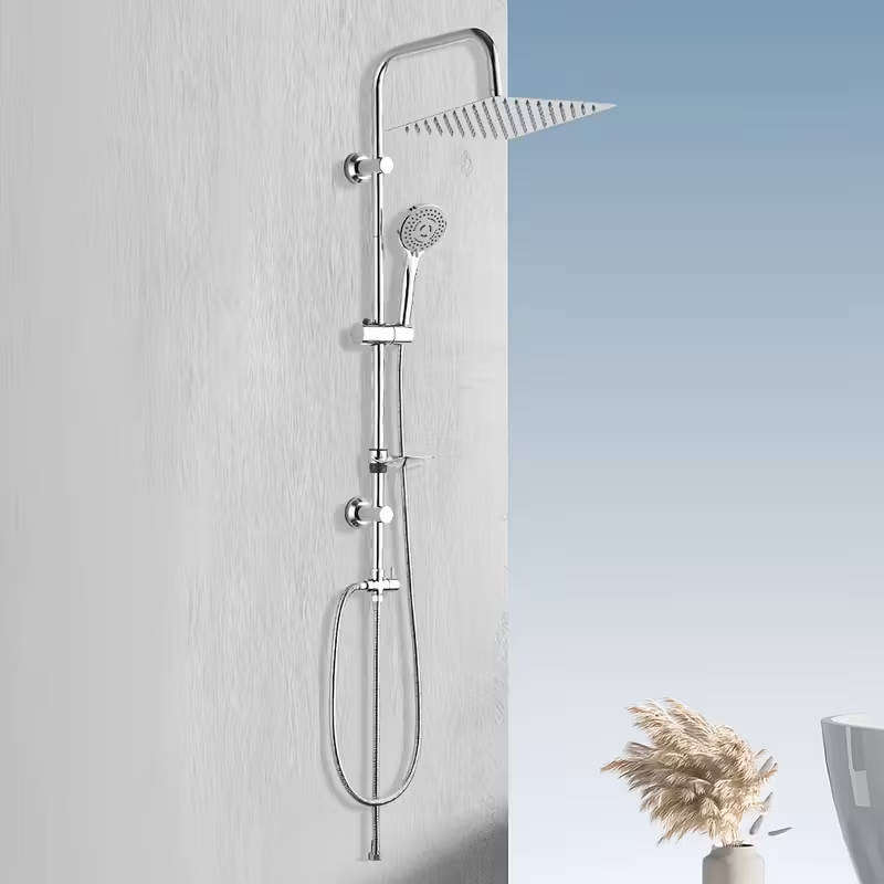 37-Inch Shower Head Combo, 8-Inch High-Pressure Rainfall Showerhead with Handheld Sprayer, Multi-Fun