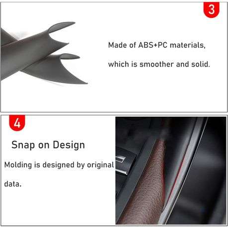 4 PCS BMW CARBON FIBRE LOOK F30 F32 F34 F36 F80 F82 INNER DOOR HANDLE COVERS