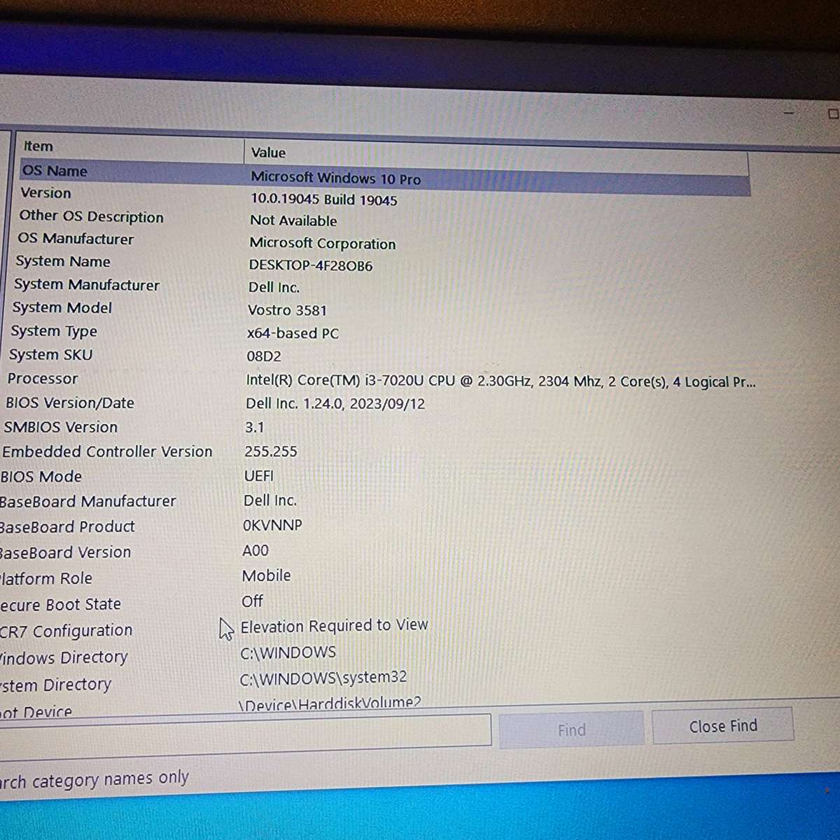 Dell Vostro 15 3581 Intel 7th Generation i3 laptop