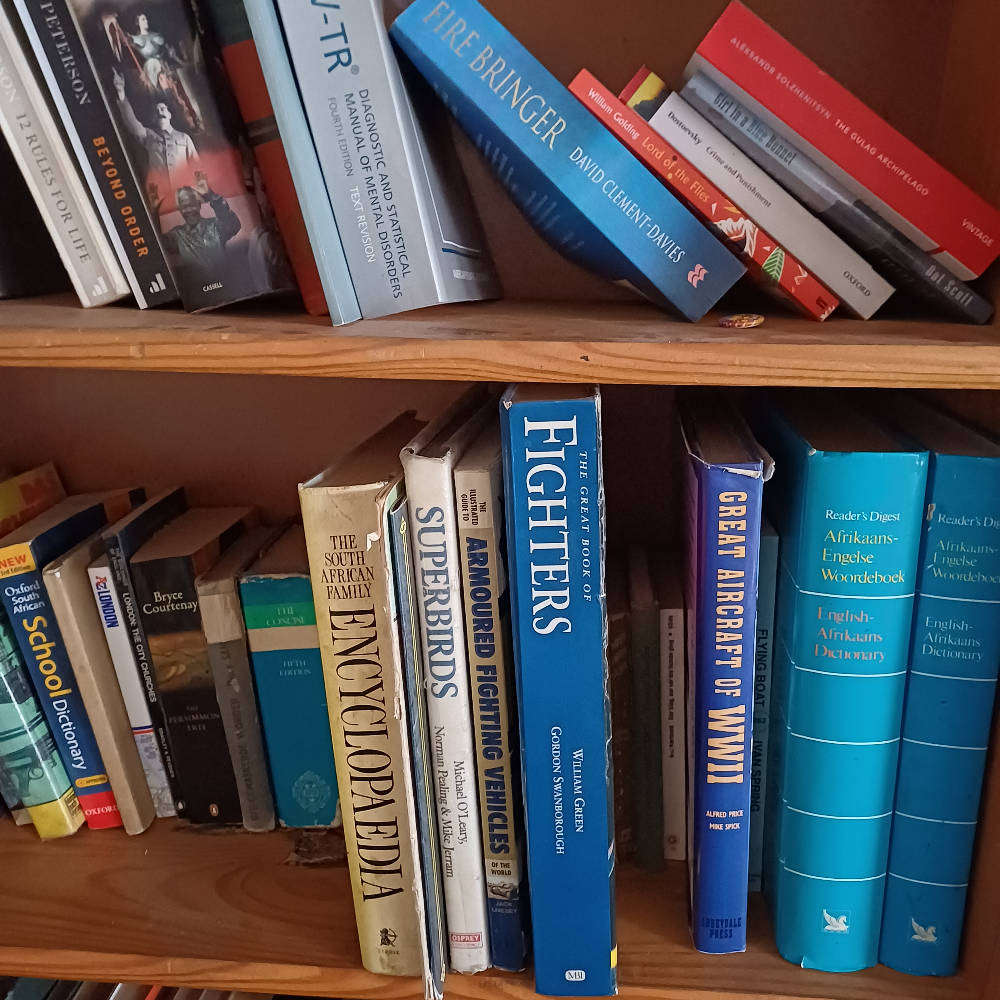 Collection of history, language and other reference books including antique history books