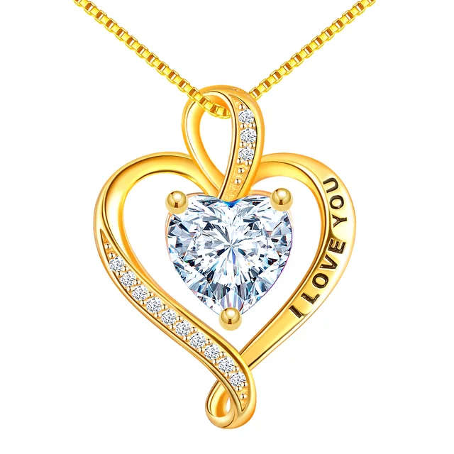 18K Gold plated Sterling silver Heart Shape Necklace