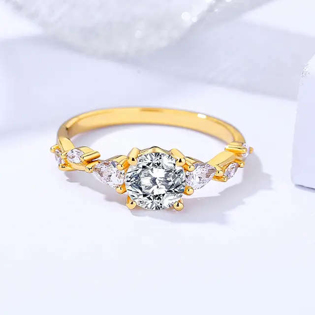 18K Gold Plated Sterling Silver Ring with Certificate of Authenticity