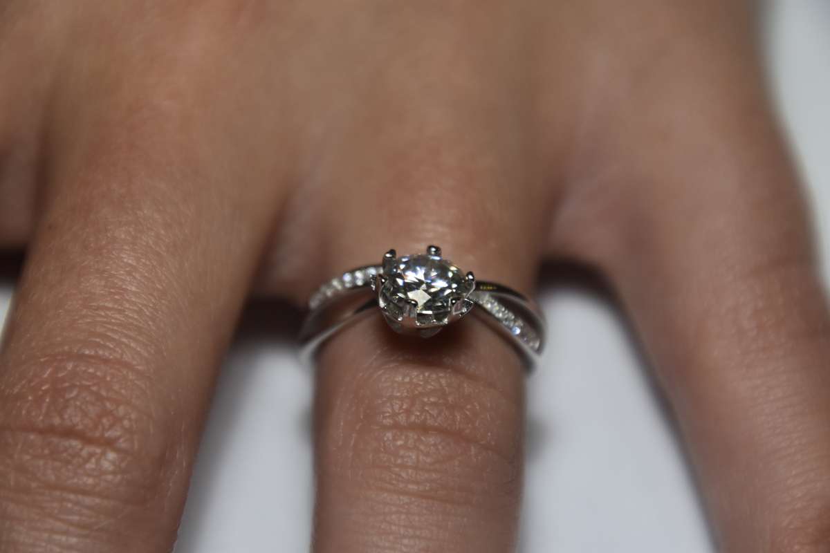 Unique Sterling Silver Moissanite Ring with Certificate of Authenticity
