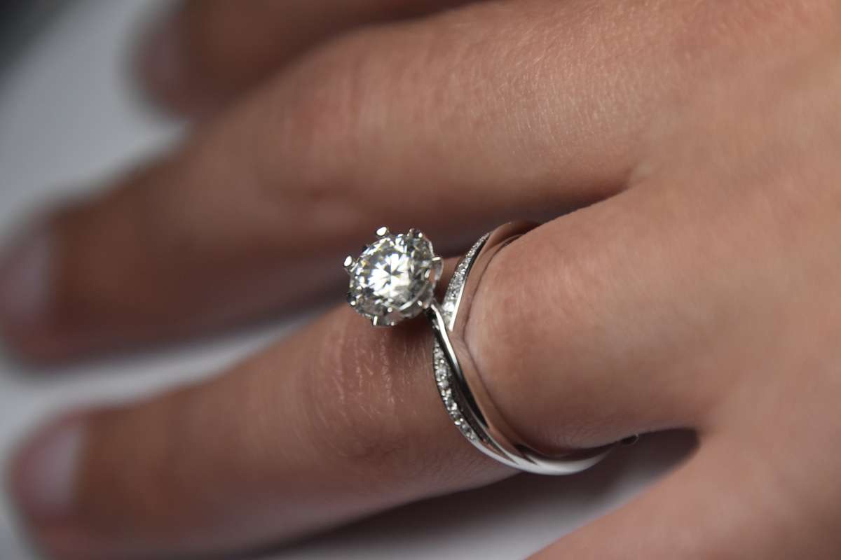 Unique Sterling Silver Moissanite Ring with Certificate of Authenticity