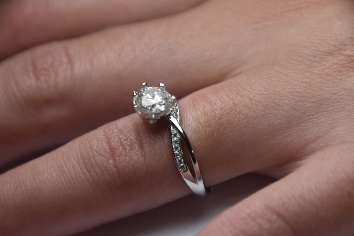 Unique Sterling Silver Moissanite Ring with Certificate of Authenticity