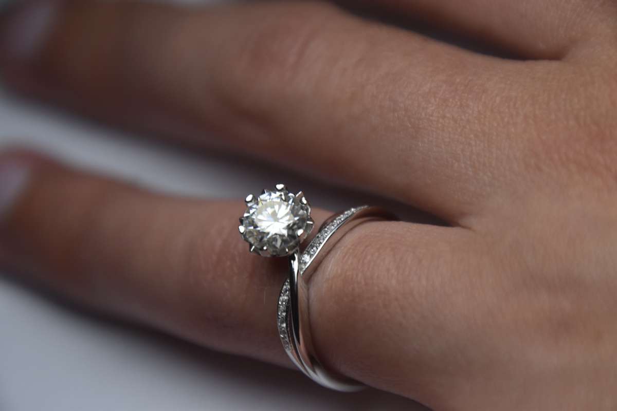 Unique Sterling Silver Moissanite Ring with Certificate of Authenticity