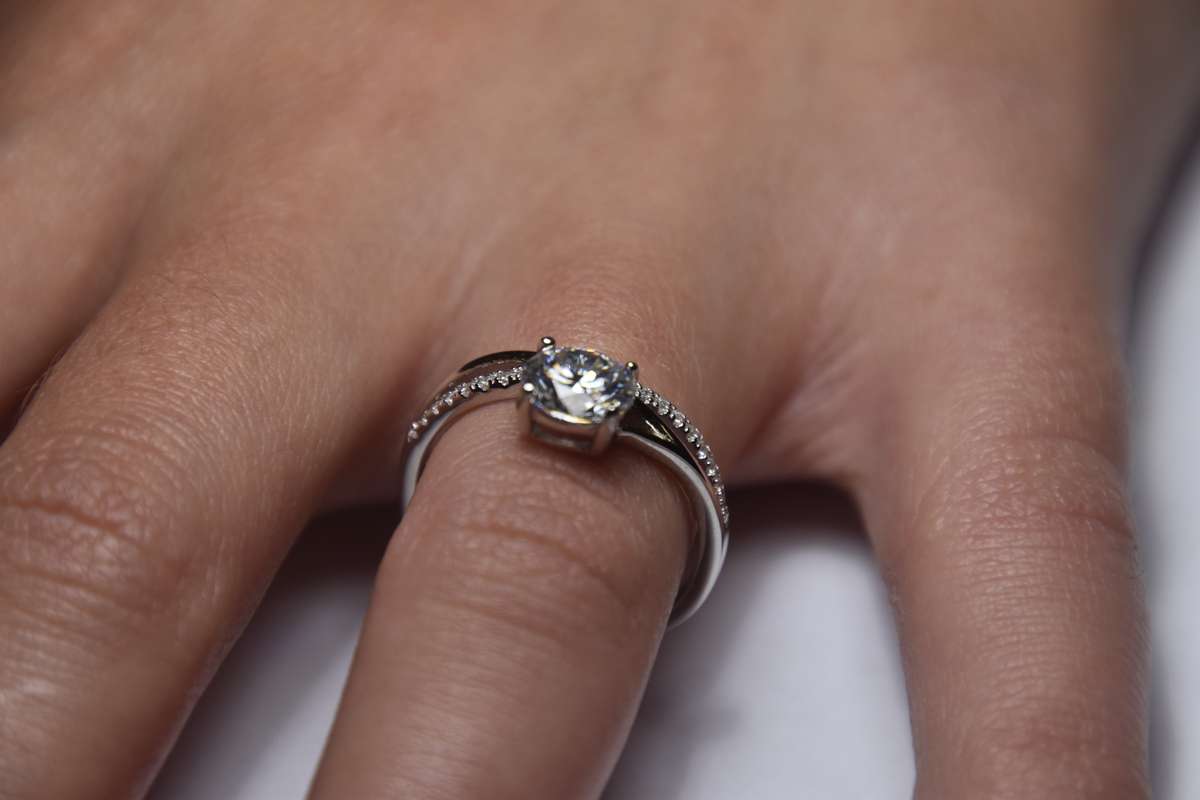 Unique Shape Sterling Silver Ring With Certificate of Authenticity