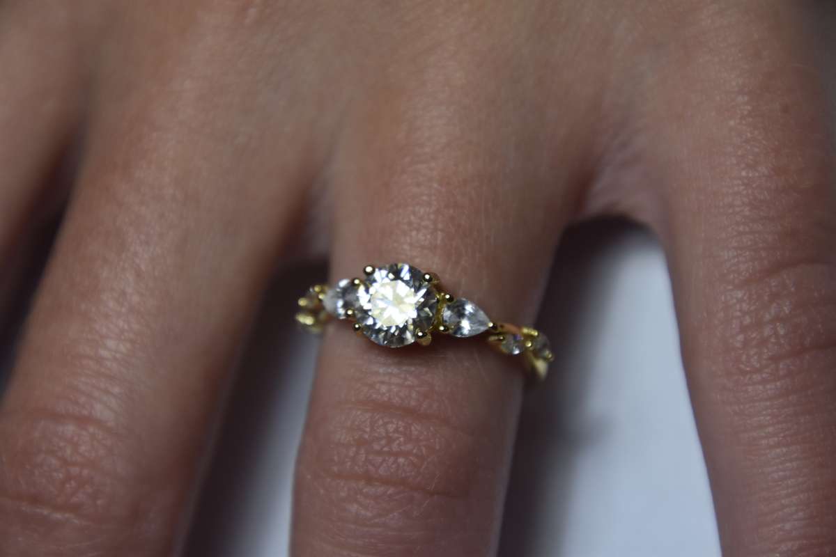 18K Gold Plated Sterling Silver Ring with Certificate of Authenticity