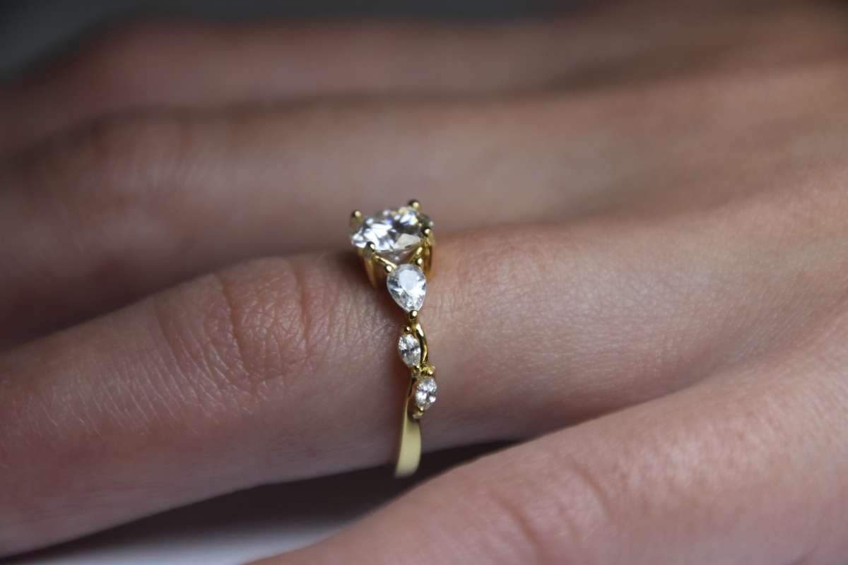 18K Gold Plated Sterling Silver Ring with Certificate of Authenticity