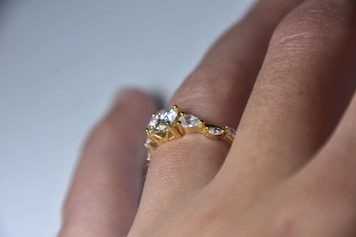 18K Gold Plated Sterling Silver Ring with Certificate of Authenticity