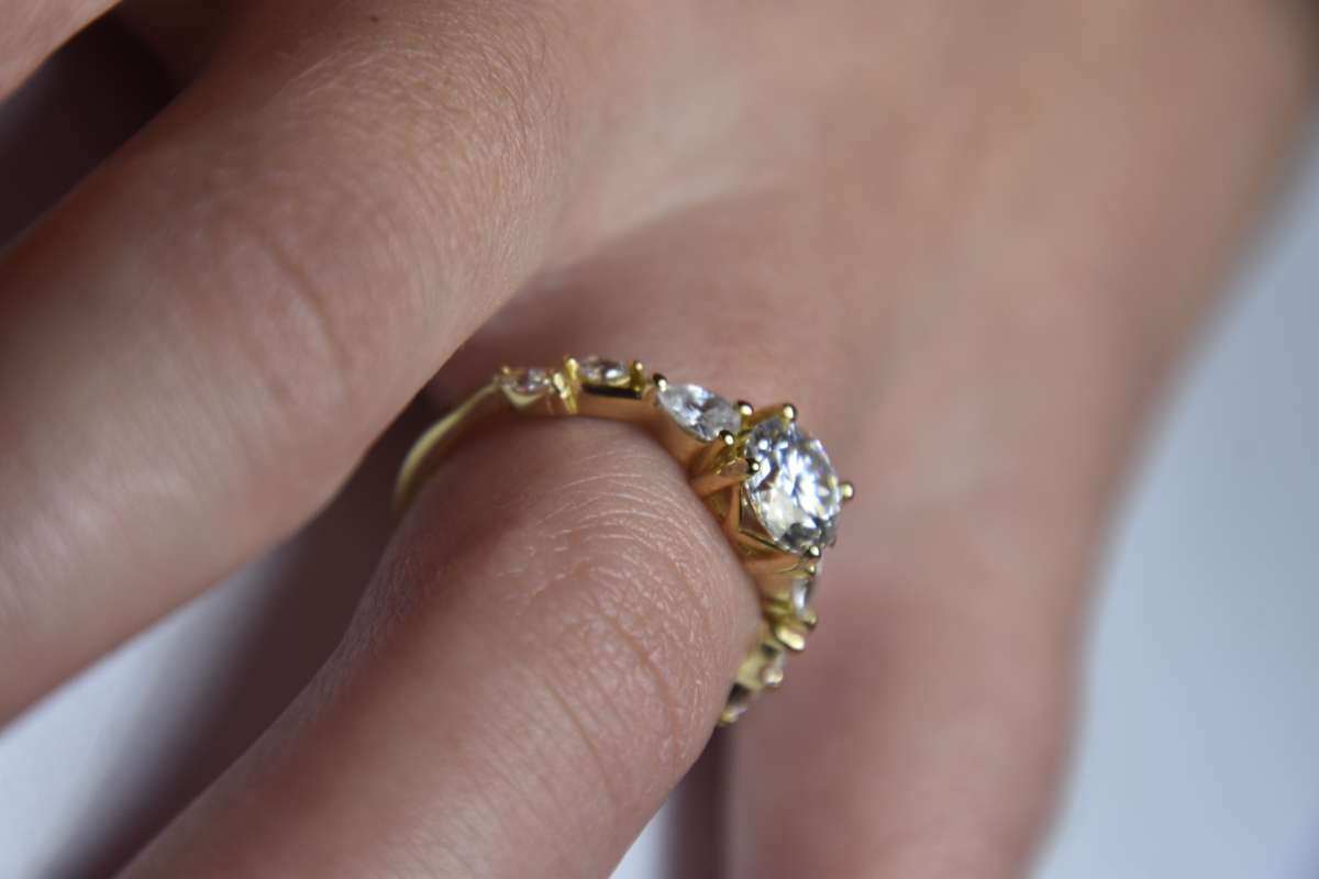 18K Gold Plated Sterling Silver Ring with Certificate of Authenticity