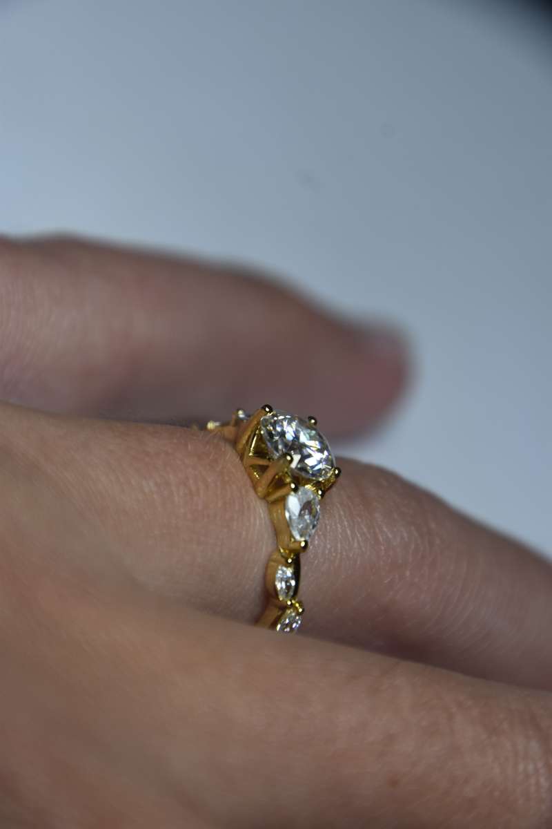 18K Gold Plated Sterling Silver Ring with Certificate of Authenticity