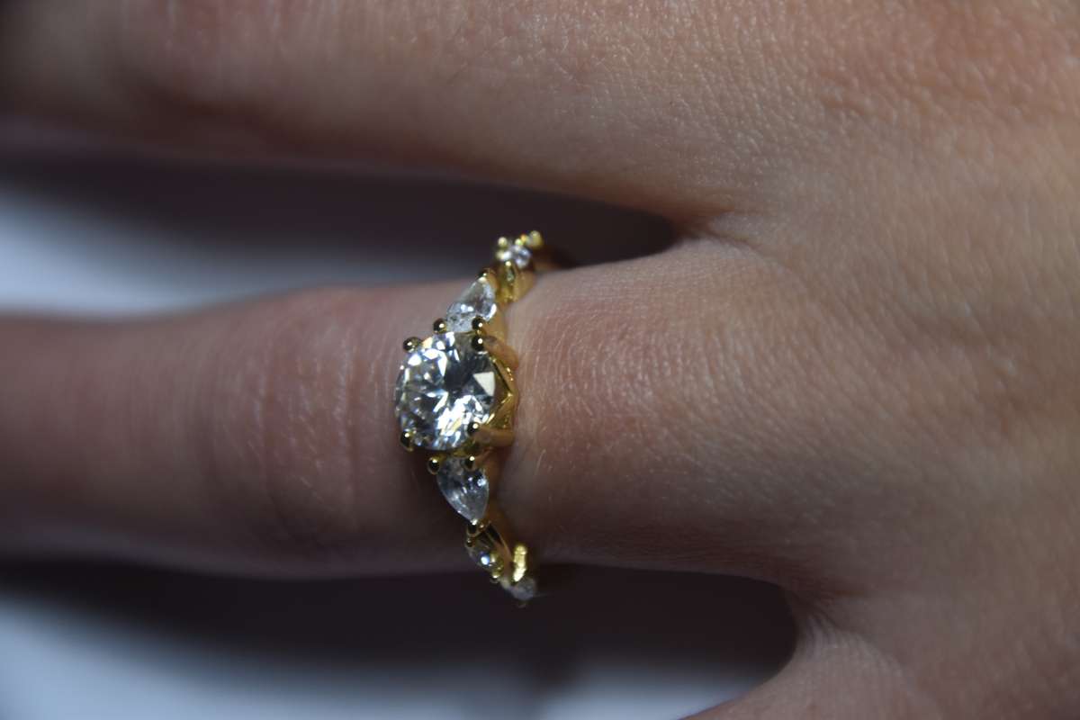 18K Gold Plated Sterling Silver Ring with Certificate of Authenticity