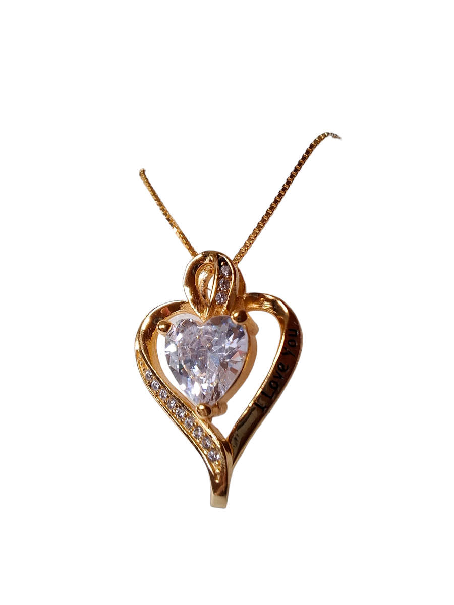 18K Gold plated Sterling silver Heart Shape Necklace