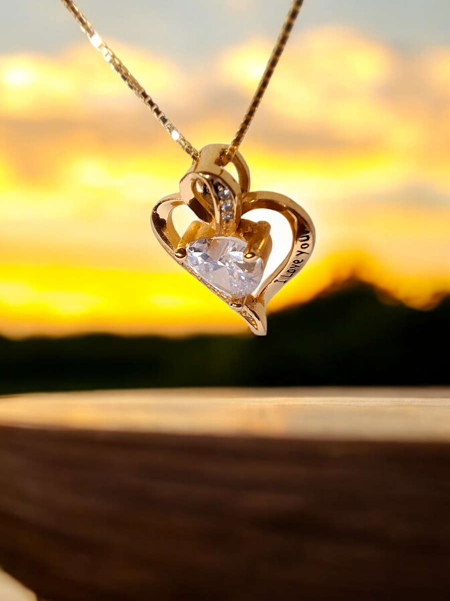 18K Gold plated Sterling silver Heart Shape Necklace