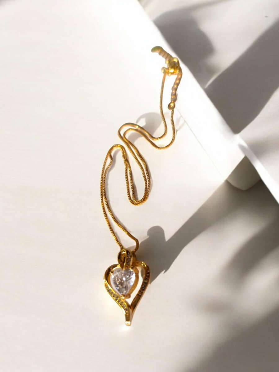 18K Gold plated Sterling silver Heart Shape Necklace
