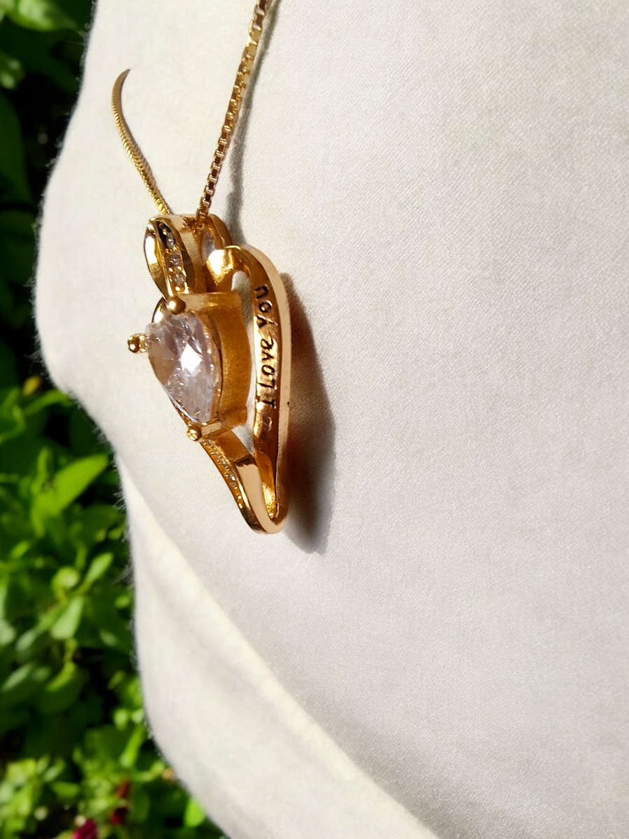 18K Gold plated Sterling silver Heart Shape Necklace
