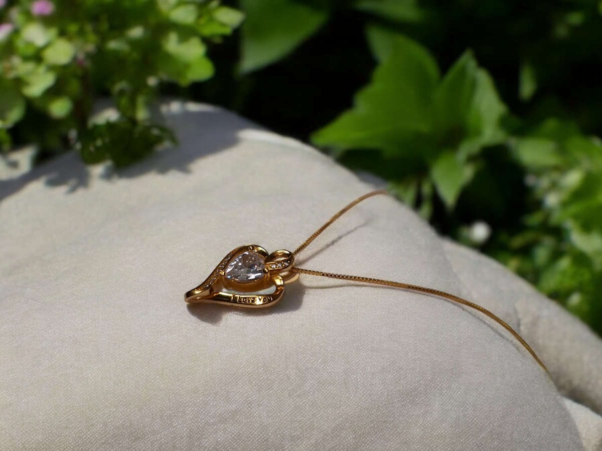 18K Gold plated Sterling silver Heart Shape Necklace