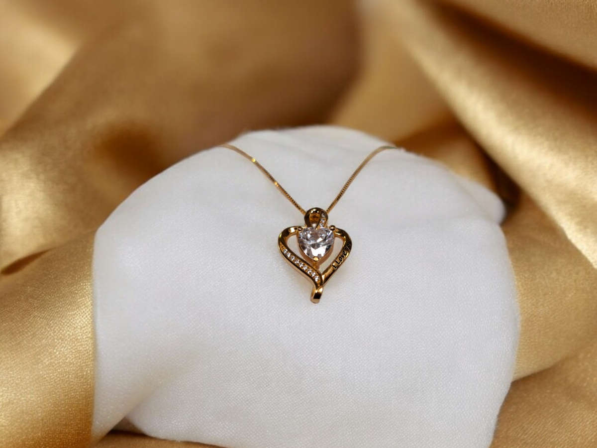 18K Gold plated Sterling silver Heart Shape Necklace