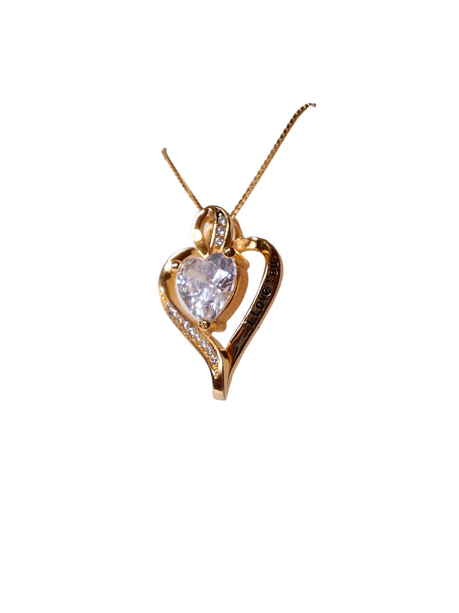18K Gold plated Sterling silver Heart Shape Necklace
